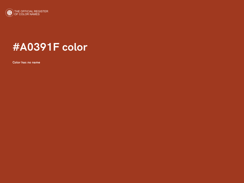 #A0391F color image