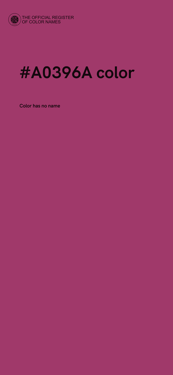 #A0396A color image