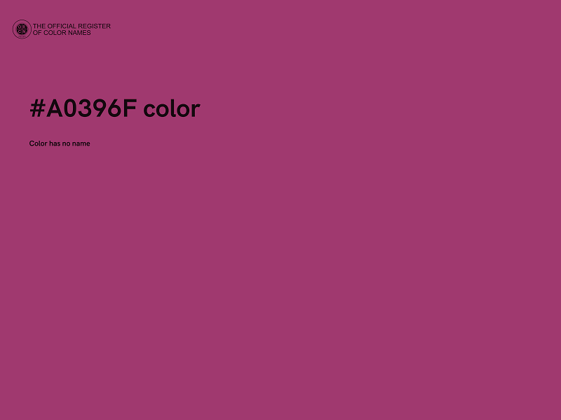 #A0396F color image