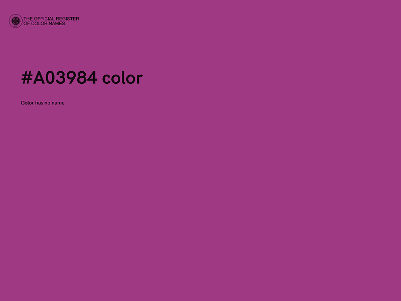 #A03984 color image