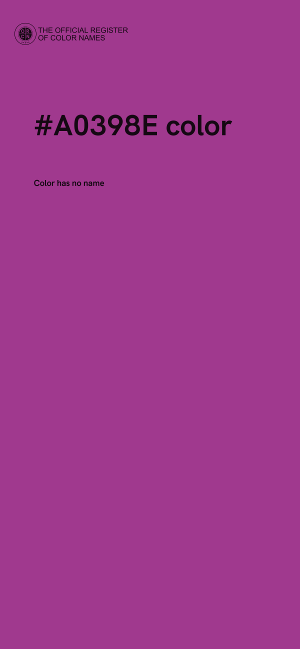 #A0398E color image