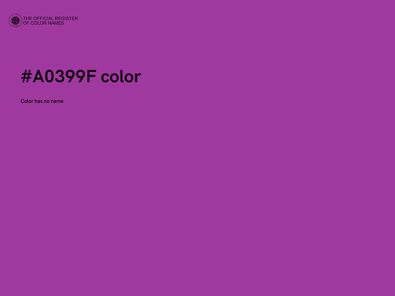 #A0399F color image