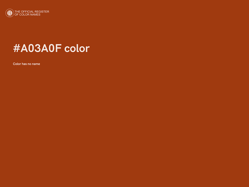 #A03A0F color image