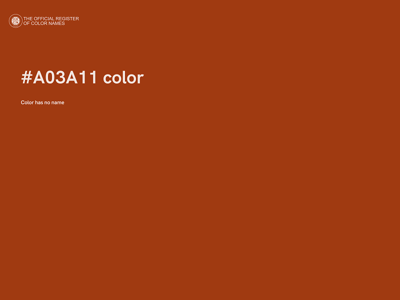 #A03A11 color image