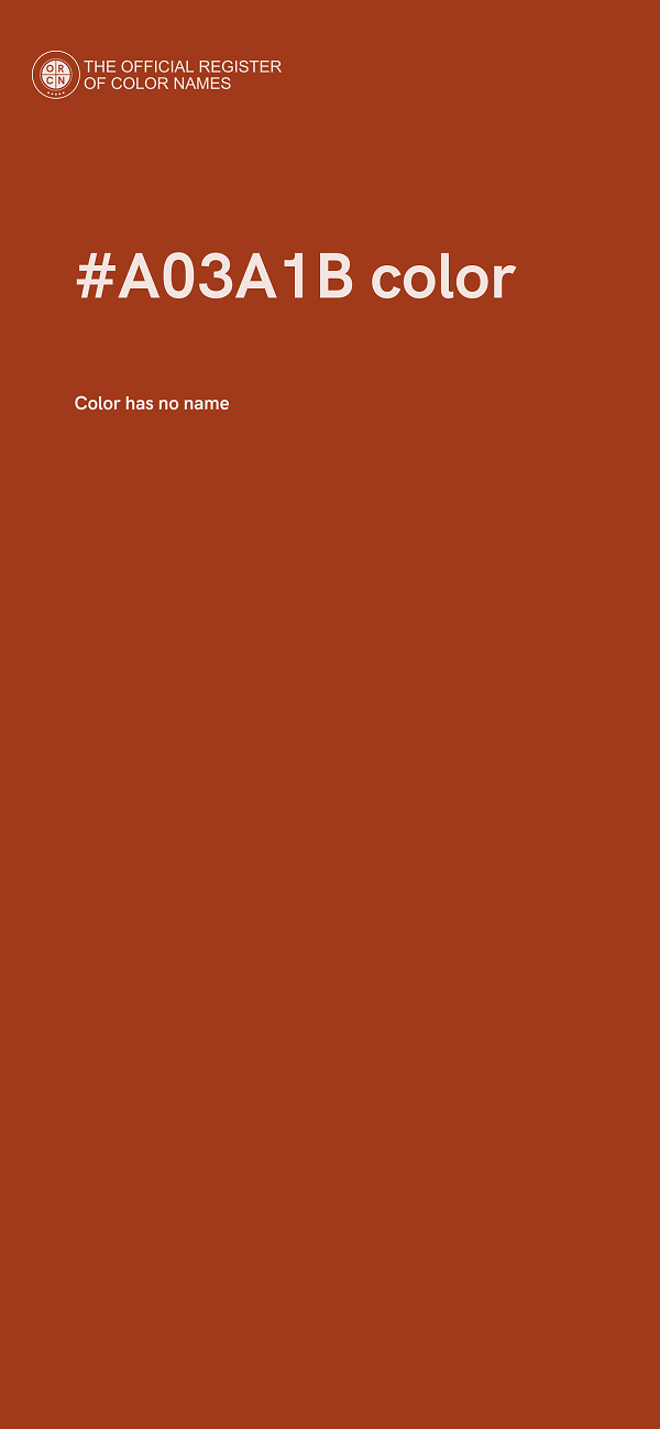 #A03A1B color image