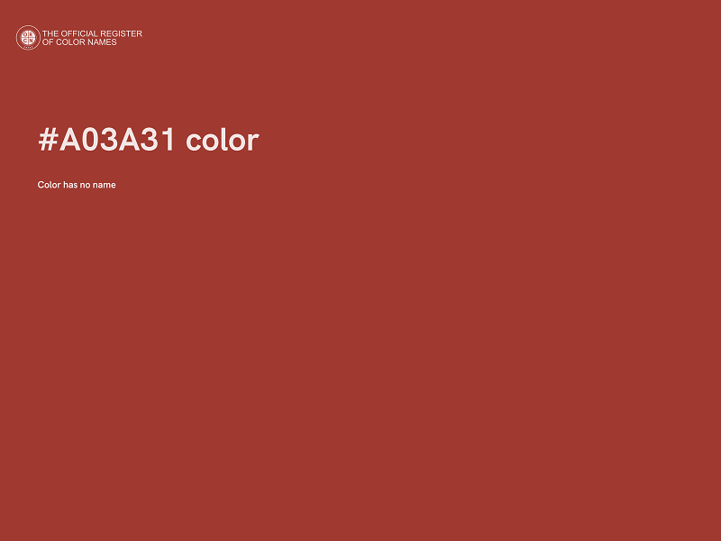 #A03A31 color image