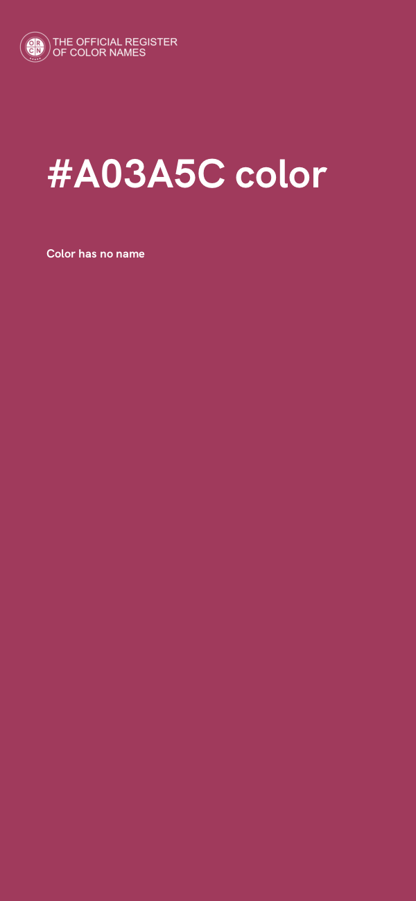 #A03A5C color image