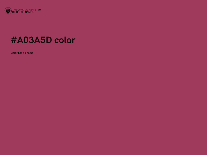 #A03A5D color image