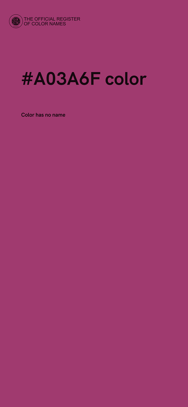 #A03A6F color image