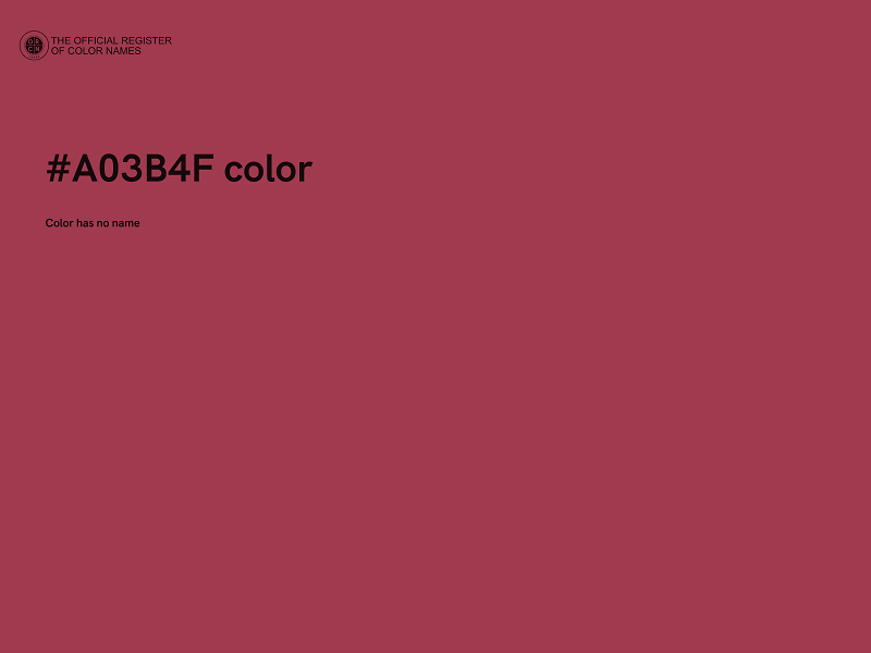 #A03B4F color image