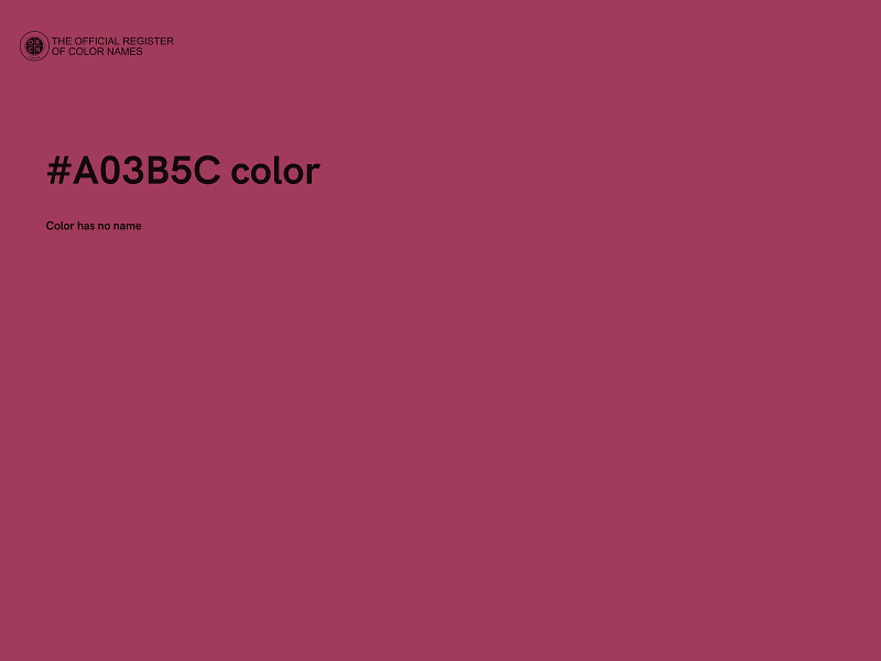 #A03B5C color image