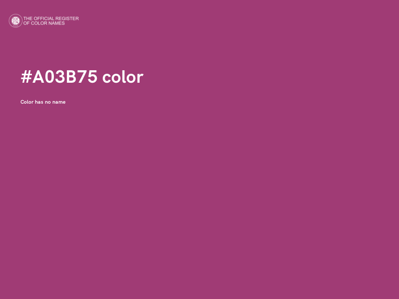 #A03B75 color image