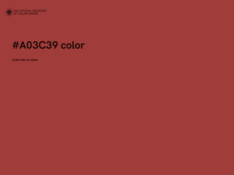 #A03C39 color image