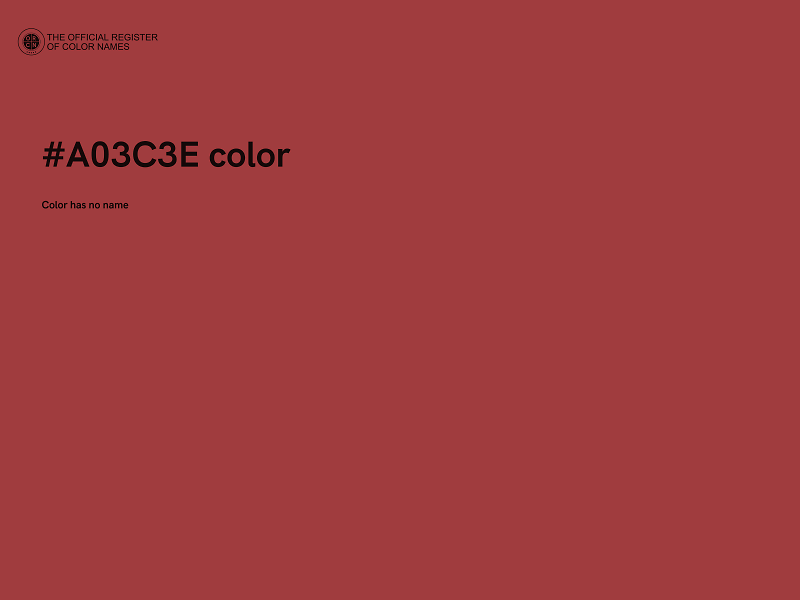 #A03C3E color image