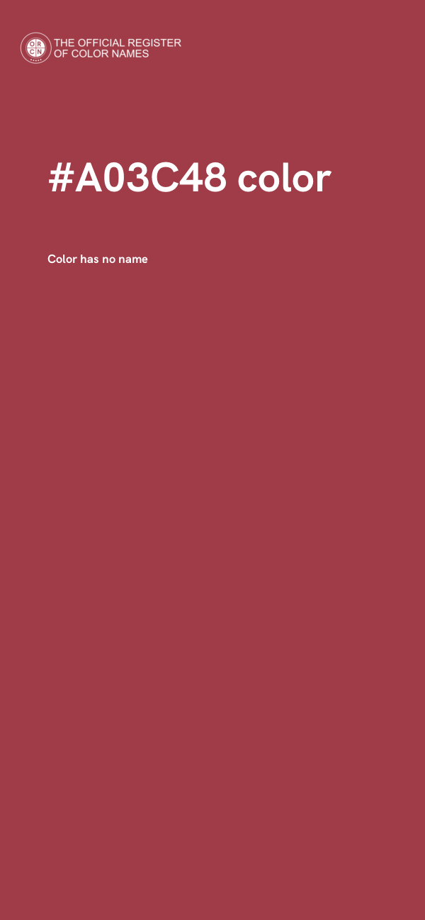 #A03C48 color image