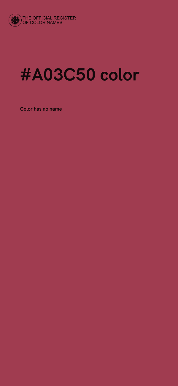 #A03C50 color image