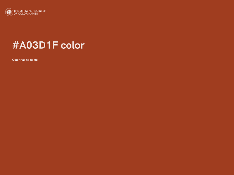 #A03D1F color image