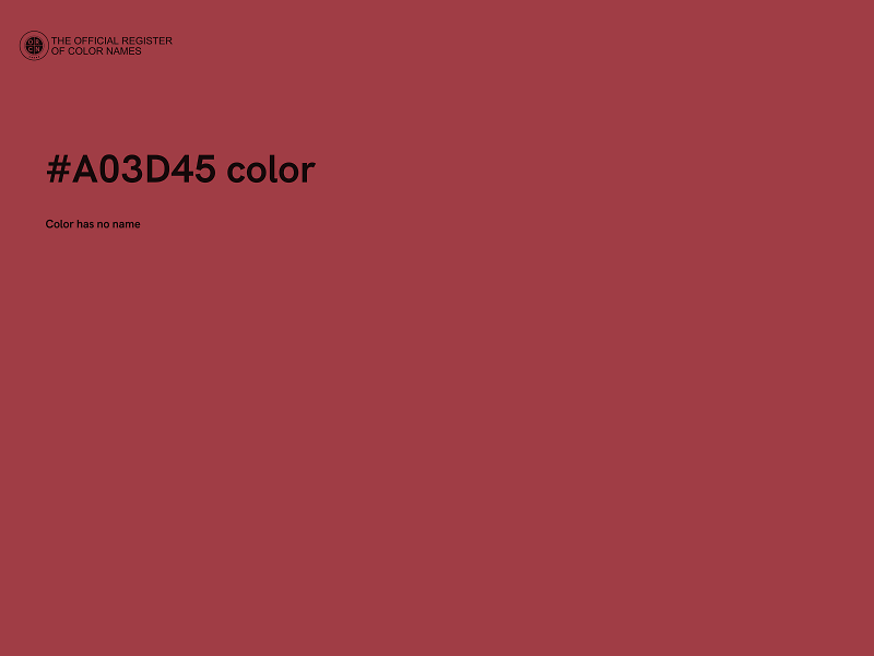 #A03D45 color image