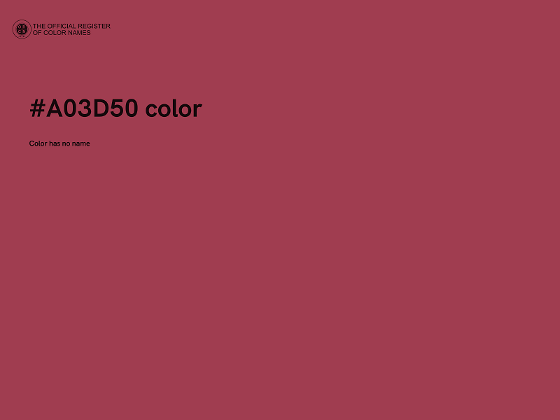 #A03D50 color image