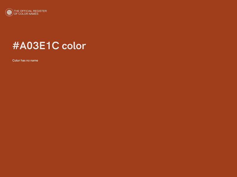 #A03E1C color image