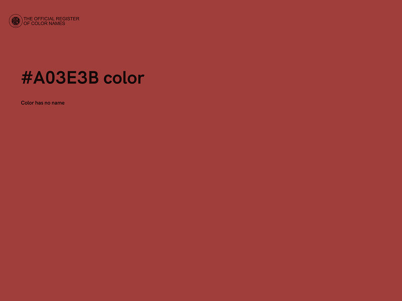 #A03E3B color image