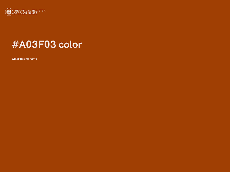 #A03F03 color image