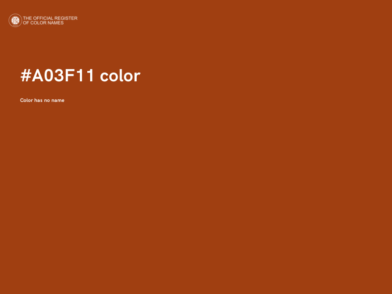#A03F11 color image