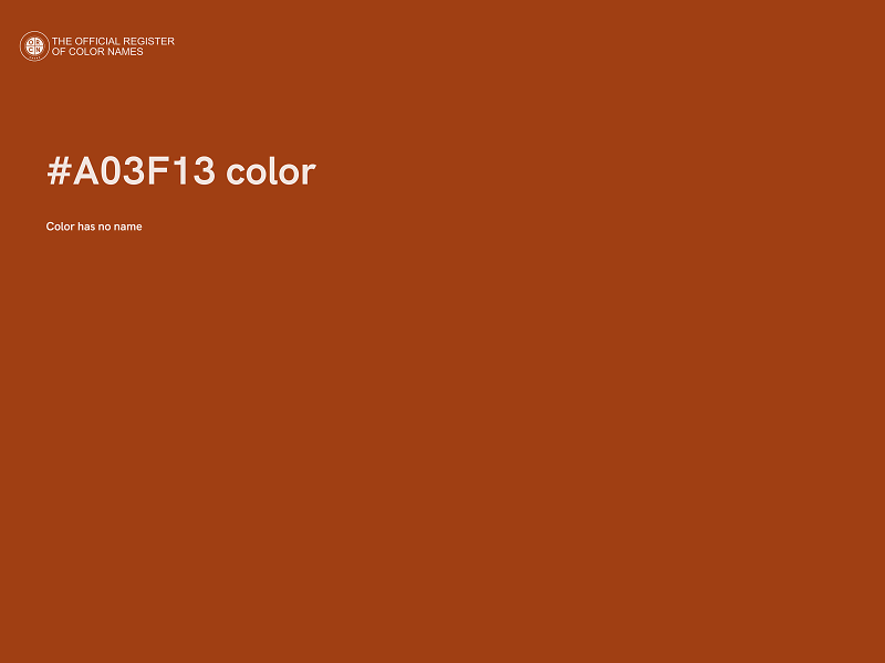 #A03F13 color image