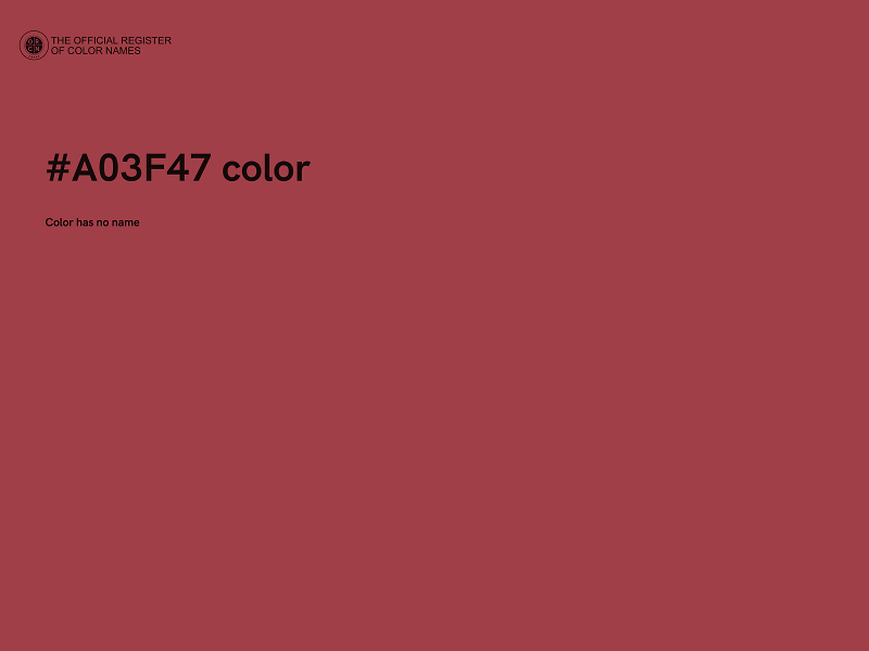 #A03F47 color image