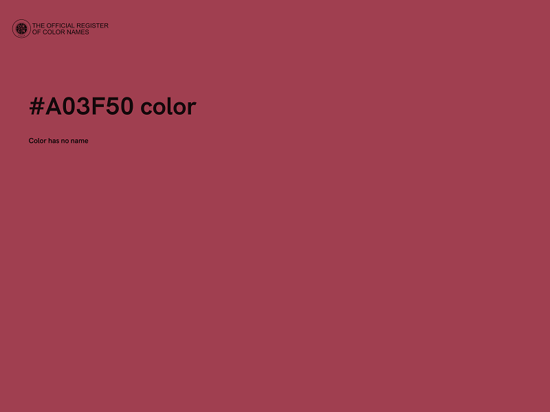 #A03F50 color image