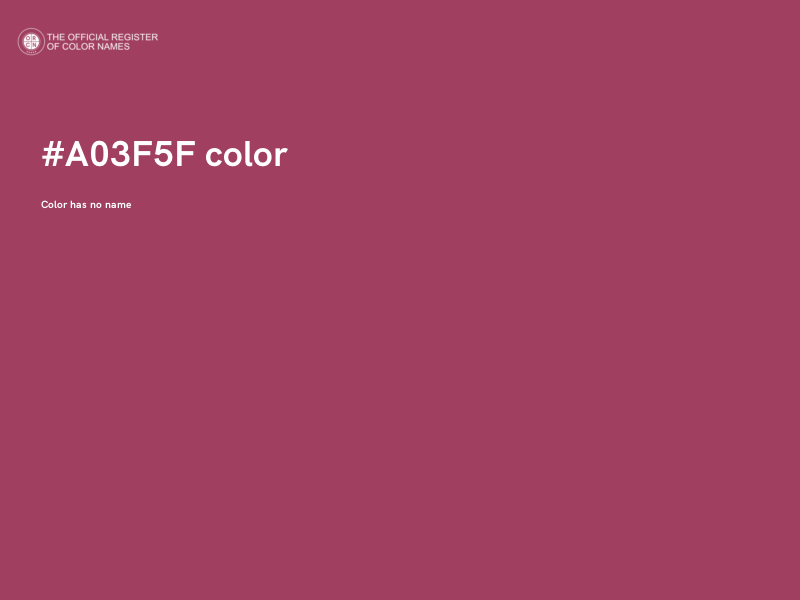 #A03F5F color image