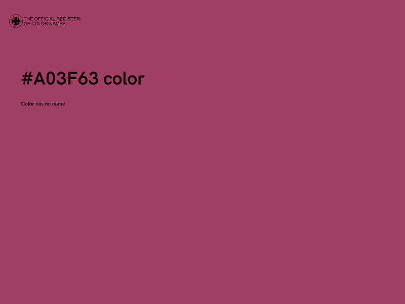 #A03F63 color image