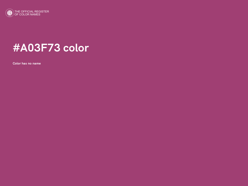 #A03F73 color image
