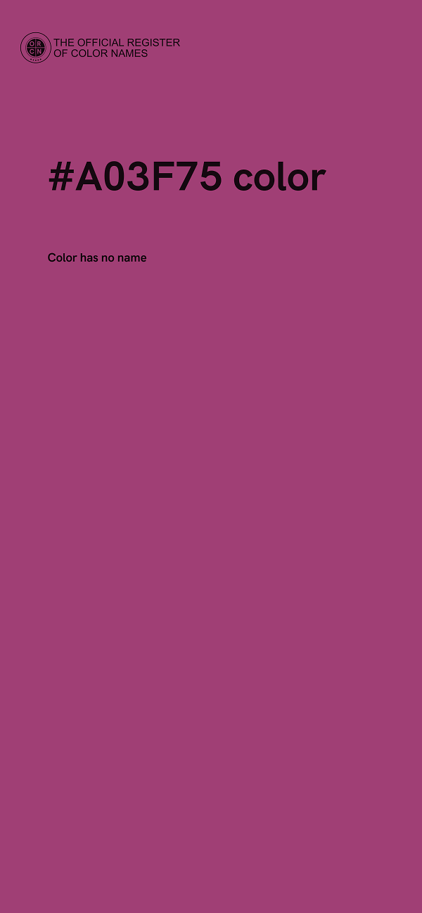 #A03F75 color image