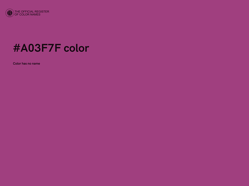 #A03F7F color image