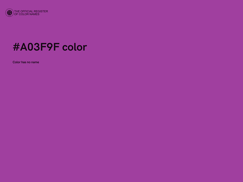 #A03F9F color image