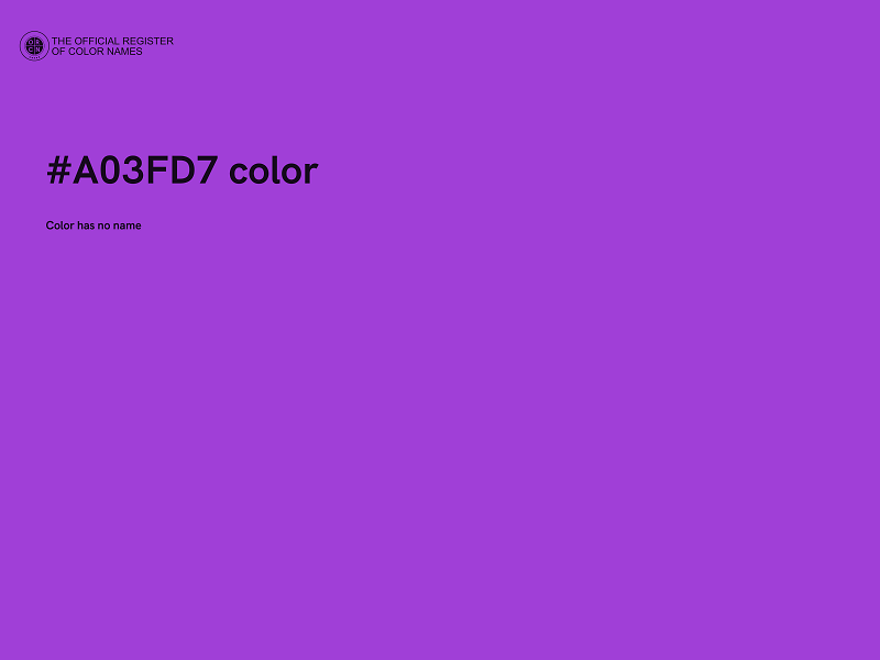 #A03FD7 color image