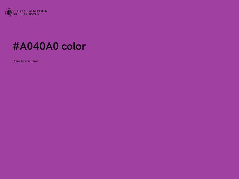 #A040A0 color image