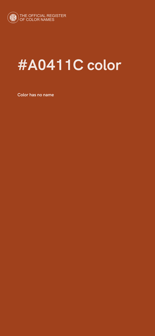 #A0411C color image