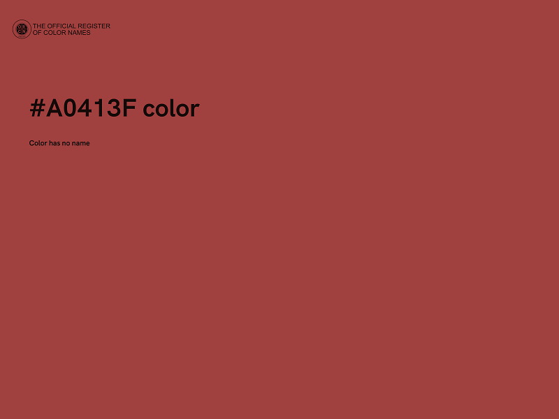 #A0413F color image