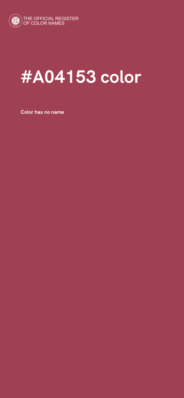 #A04153 color image