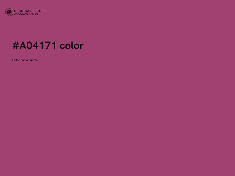 #A04171 color image