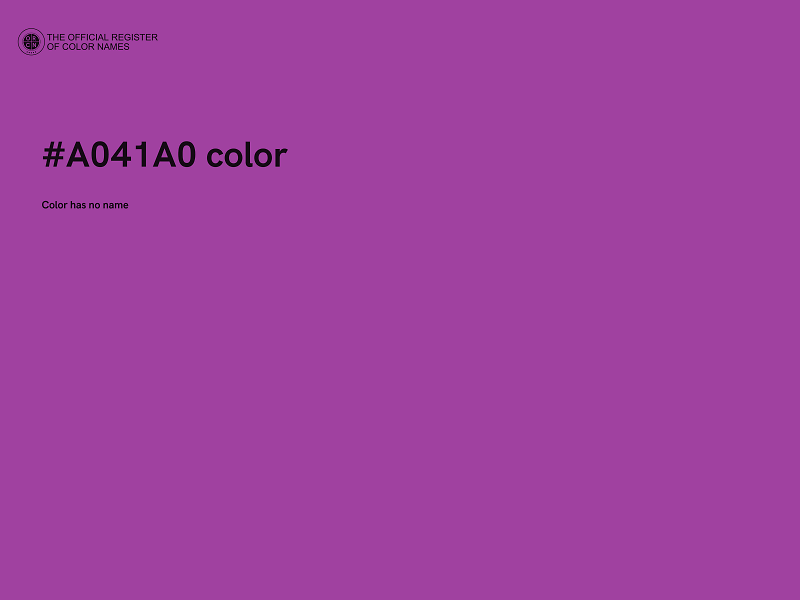 #A041A0 color image