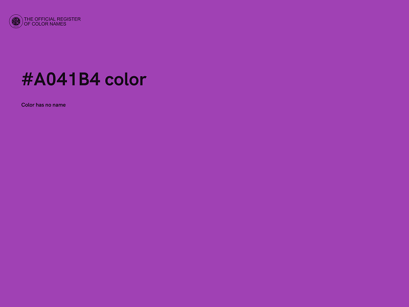 #A041B4 color image