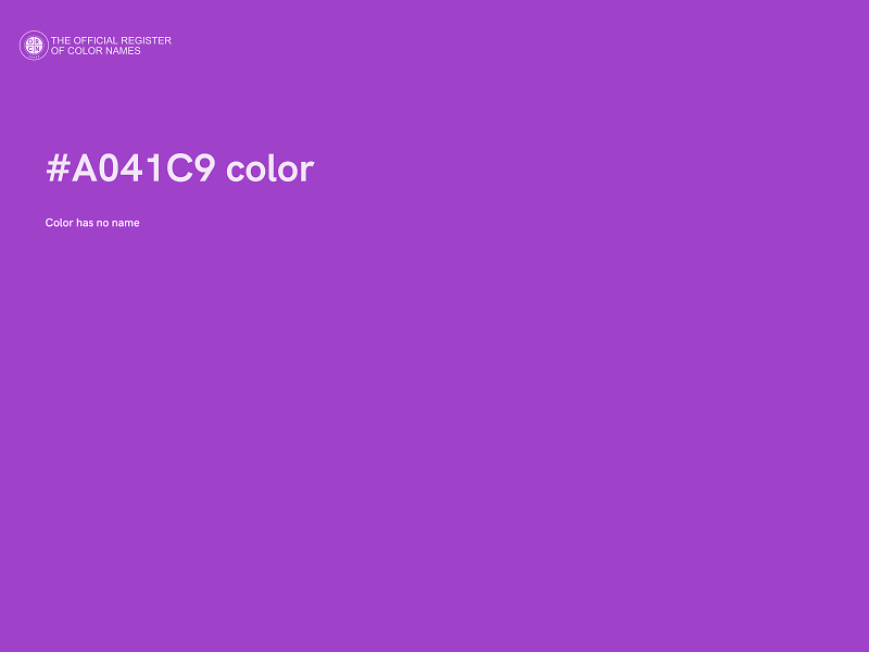 #A041C9 color image