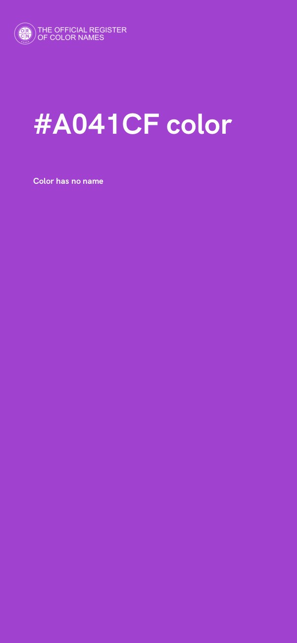 #A041CF color image