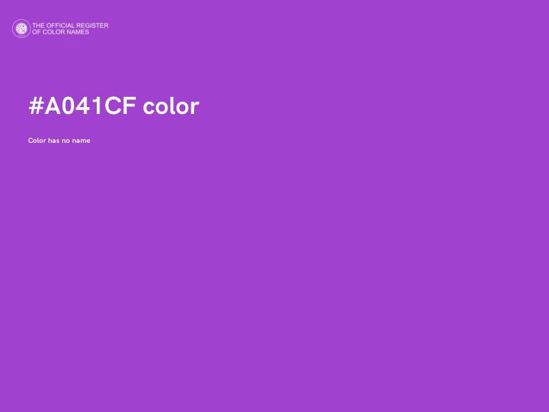 #A041CF color image