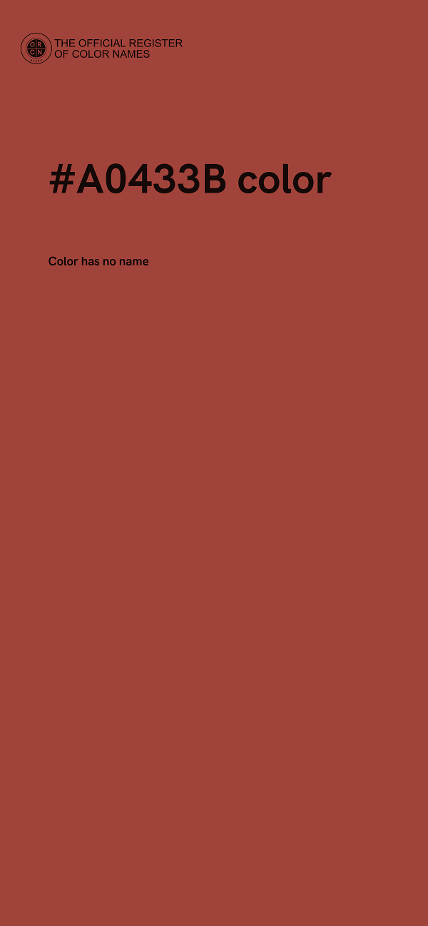 #A0433B color image