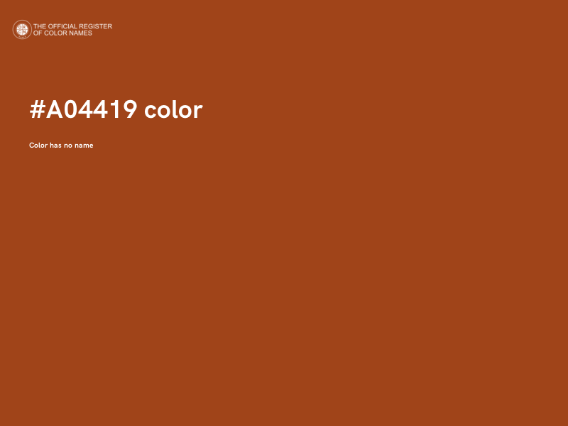 #A04419 color image