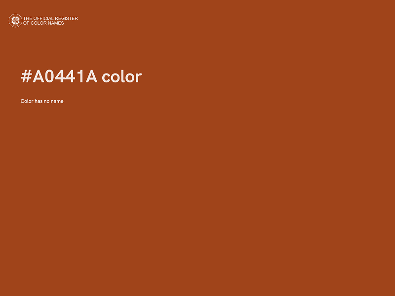 #A0441A color image